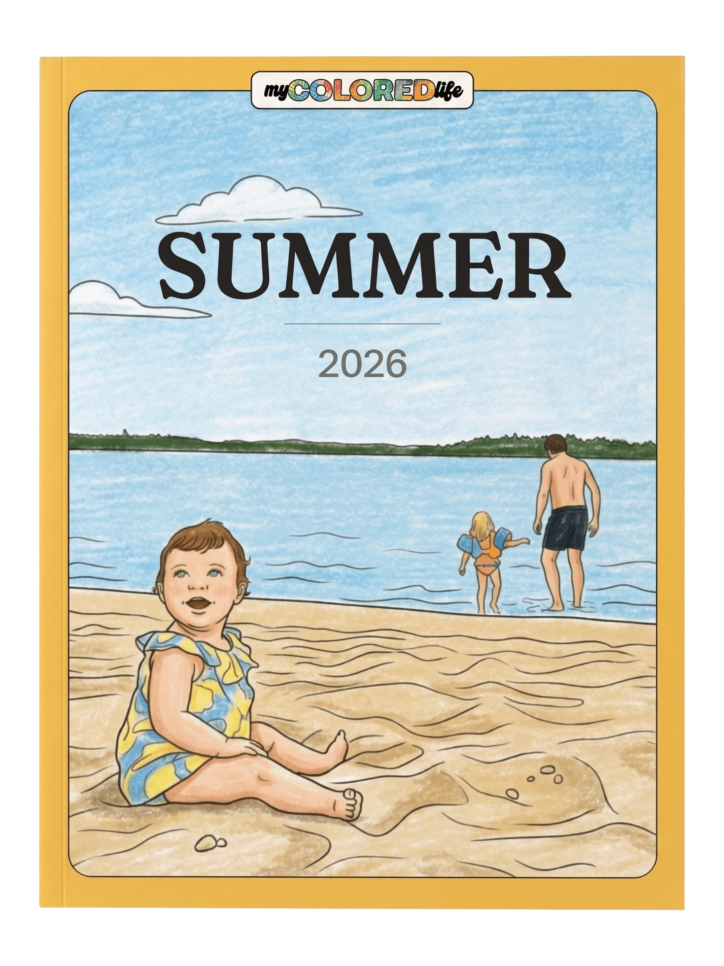 Sample softcover coloring book — Summer 2026 cover